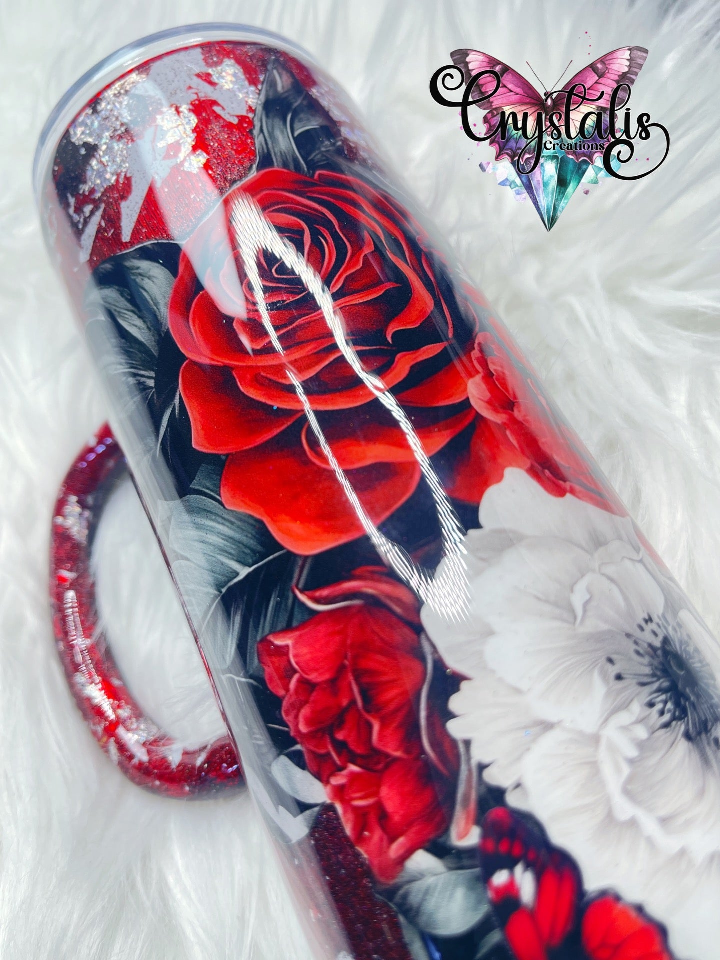 Red Flower - 24oz Plump w/Handle