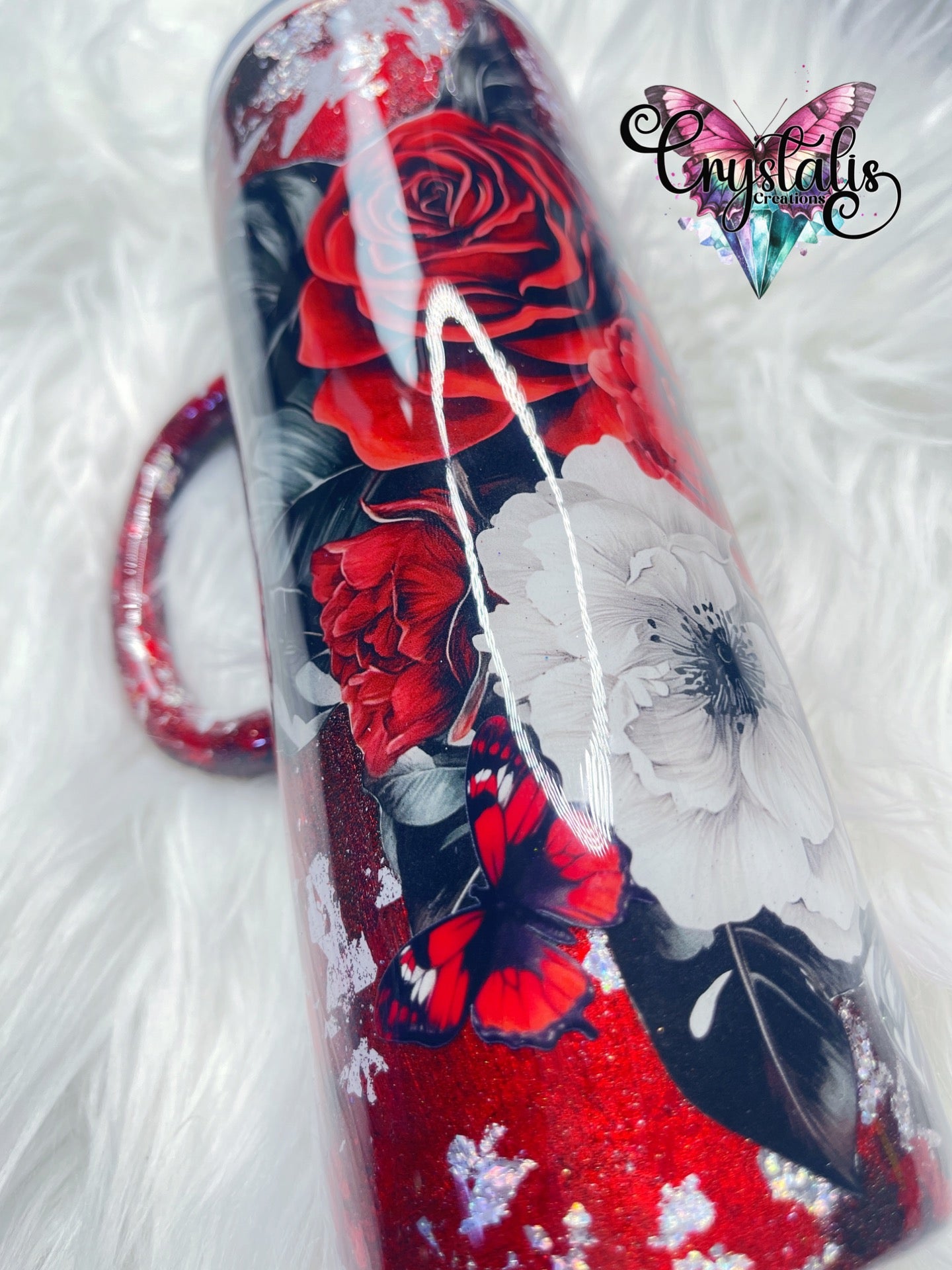 Red Flower - 24oz Plump w/Handle