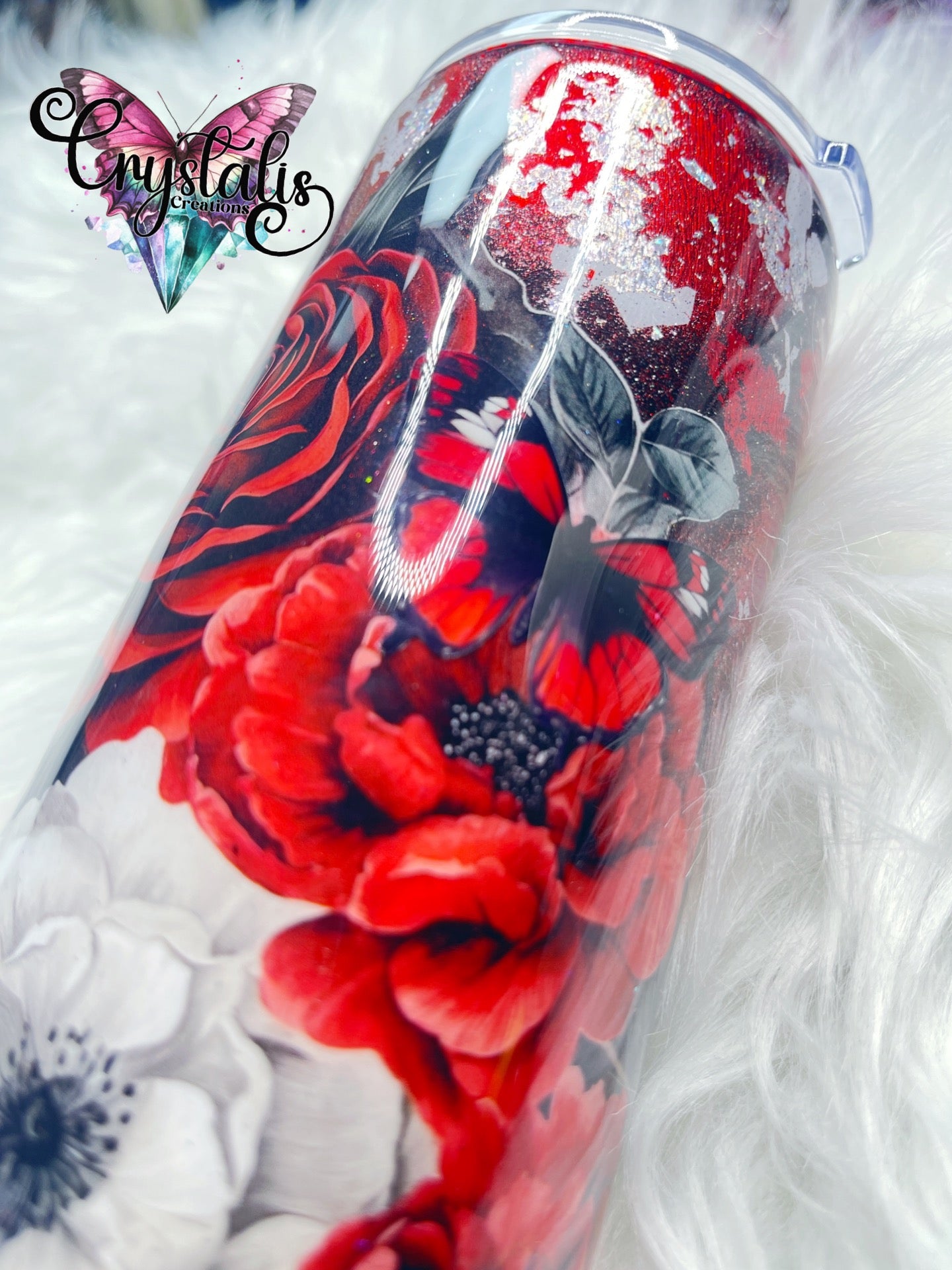 Red Flower - 24oz Plump w/Handle