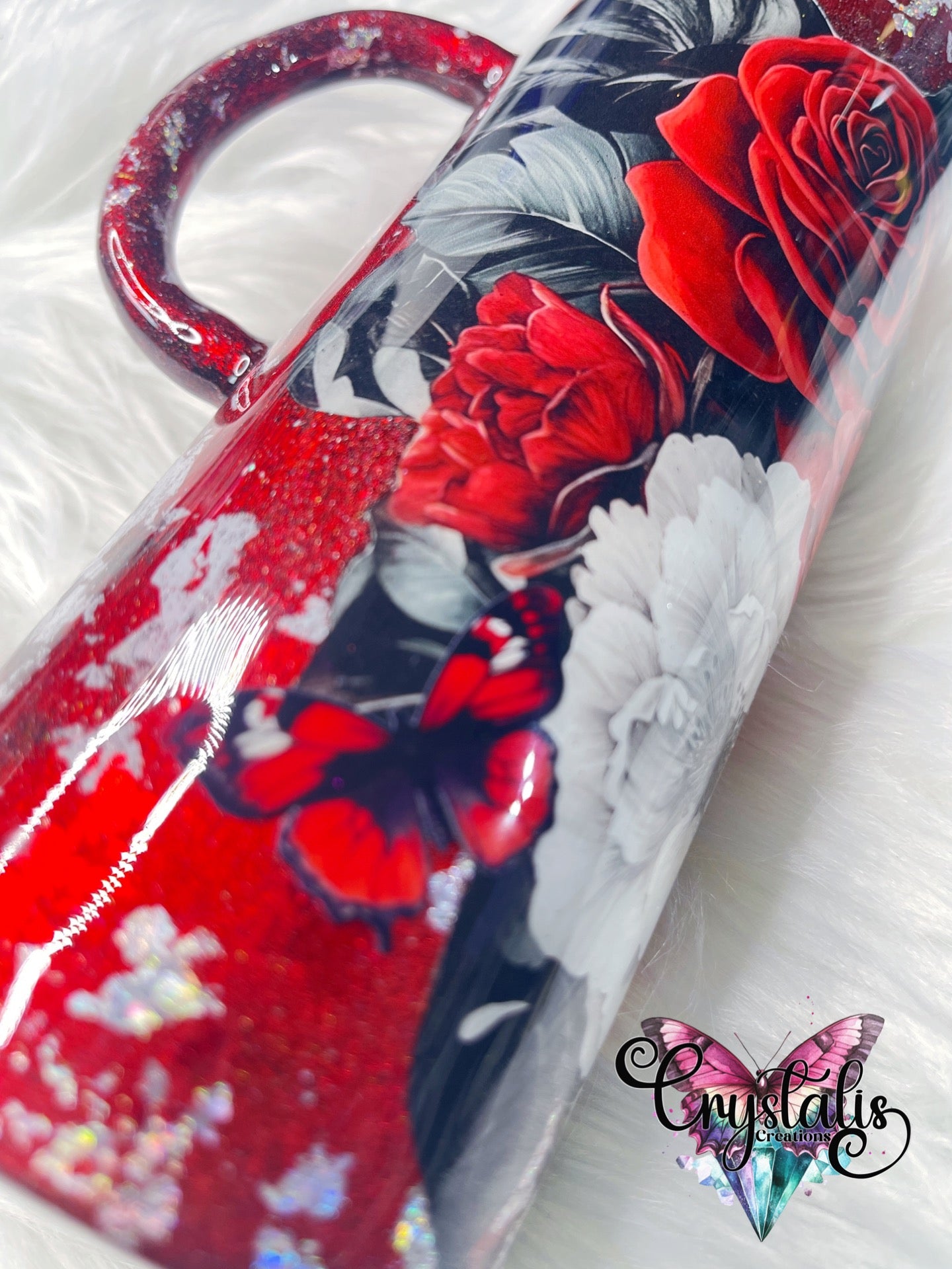 Red Flower - 24oz Plump w/Handle