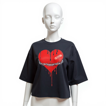 Dripping Healing H3artless Cropped Tee