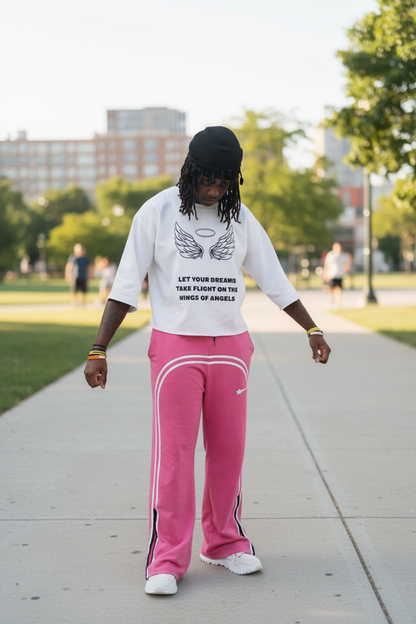 Let Your Dreams Take Flight On The Wings Of Angels Cropped Tee