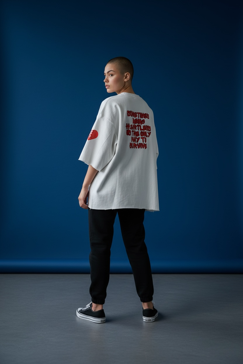 Survive H3artless Cropped Tee