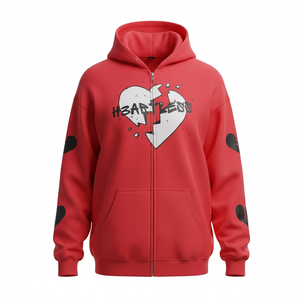 Survive H3artless Cropped Zipped