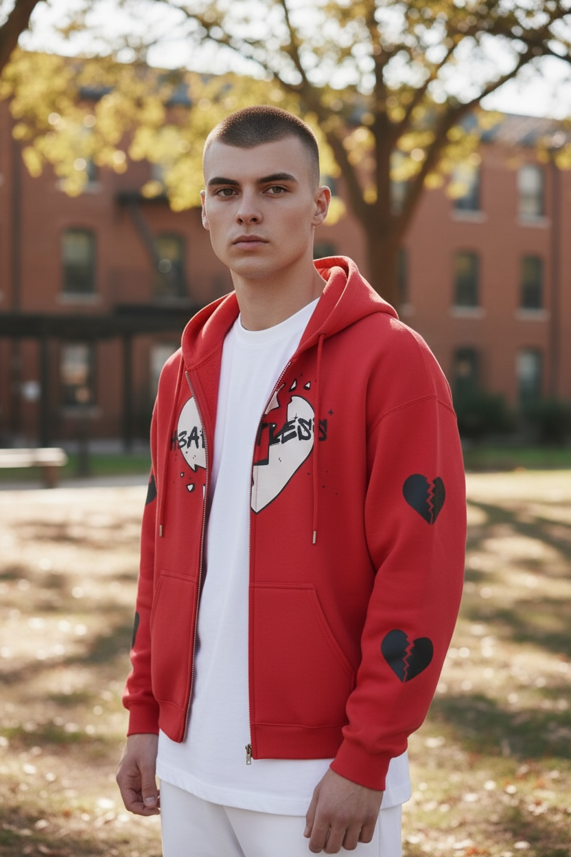 Survive H3artless Cropped Zipped