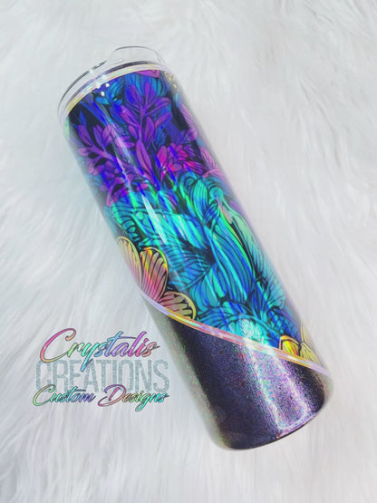 Holographic Bloom Tumbler - 20oz Skinny